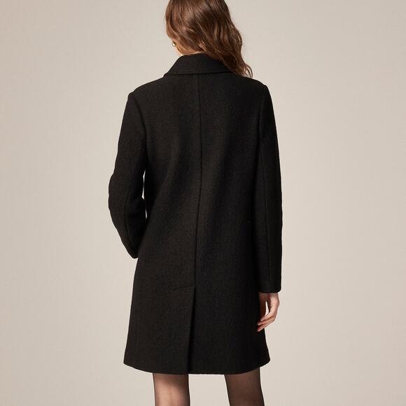 J. Crew Women's Long Sleeve Car Coat In Italian Boiled Wool Size 6 NWT - Picture 2 of 12